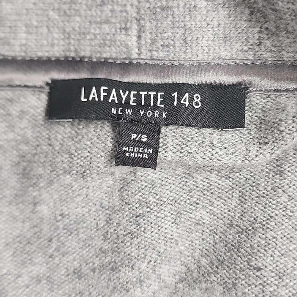 Lafayette 148 New York sz P/S 100% cashmere gray open sweater. Super soft & cozy - Picture 5 of 7